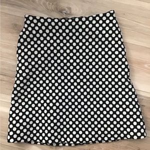 Boden Black/White Teed Wool Skirt 6R
